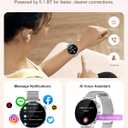 Smart Watch for Women,1.27 Inch HD Touchscreen,Bluetooth Calling,Heart Rate & Sleep Tracking, 100+ Sports Modes,IP68 Waterproof Fitness Tracker for Android & iPhone (Silver)