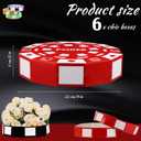 Silipull 12 Pcs Casino Theme Party Decorations 9 Inch Large Poker Chip Favor Boxes Jumbo Chip Table Centerpiece for Game Night New Year Prom Party Supplies, Multicolor