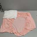 TILLYOU Changing Pad Cover Set in Soft Jersey Material - Fits 32"/34''x16 Contoured Pad for Babies,Peachy Pink & White (2-pack Peachy Pink & White)