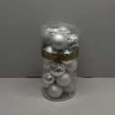 KI Store Silver Christmas Ball Ornaments, 20pcs 3.15-Inch, for Xmas Trees and Holiday Decor - Hooks Included