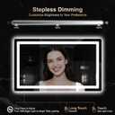 Delma LED Bathroom Mirror with Lights, 24x40 Vanity Mirror for Bathroom Wall, Anti-Fog, Dimmable, Front Lit & Backlit, Memory Function, Shatterproof Tempered Glass, 3 Color Modes(Horizontal/Vertical)