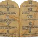 Dicksons Ten Commandments Resin Stone 11 x 9 Wall or Tabletop Plaque