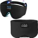 LC-dolida Sleep Headphones 3D Sleep Mask Ice Silk Sleep Mask with Bluetooth 5.4