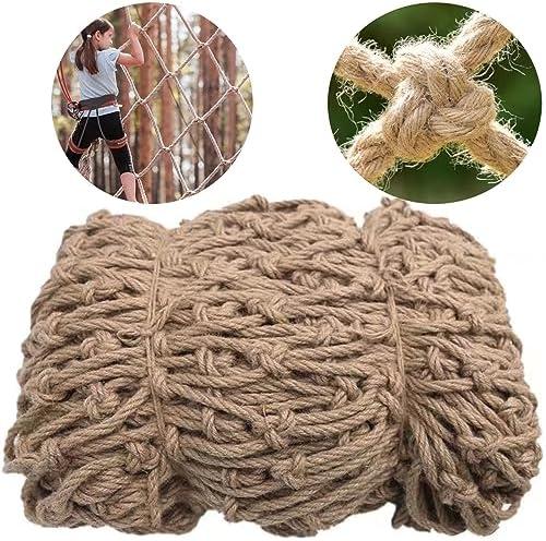 KINGPOUL Climbing Cargo Net, Safety Nets Cargo Rope Ladder Truck Trailer Heavy Duty Netting Balcony Banister Stair Protection Fence Decor Mesh Nets Netting,Netting Grid Rail Playground Indoor Outdoor