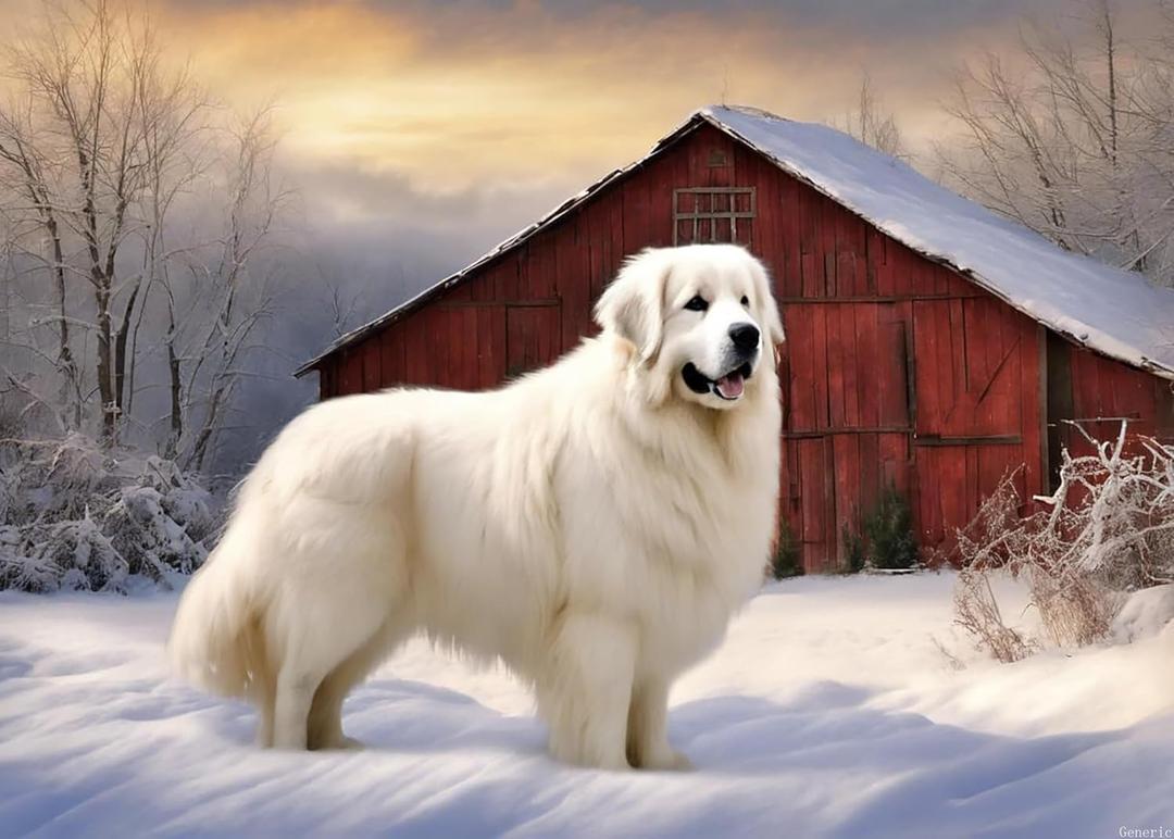 Puzzles for Adults 1000 Pieces, Impossible Hard Difficult Challenging Puzzles for Adults, Families Christmas Barnwood Great Pyrenees Challenging Puzzle Perfect for Game Nights 20x28in