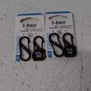 Nite Ize S-Biner Dual Carabiner Stainless Steel, Size 1, Black, 4 count (Pack of 2)