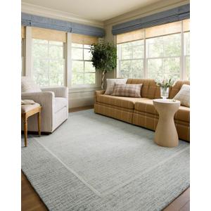 Loloi Chris Loves Julia Briggs Collection, Mist & Ivory, 2'-0" x 5'-0" Accent Rug  Minimal Gritted Design Area Rugs for Living Room Bedroom Entryway & Hallway No Shed High Traffic Home Decor Rug