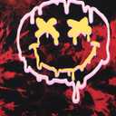 Remidoo Women's Tie Dye Long Sleeve T Shirt Graphic Tees Crewneck Oversized T-shirts Red Small (Red)