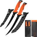 KastKing Paradox Fishing Fillet Knife Kit, 7" and 9" Fillet Knives with Corrosion-resistant G4116 German Stainless Steel, Razor Sharp Blades, Non-Slip Handles, and Protective Vented Sheaths  Fishing Gear and Fishing Gifts for Men