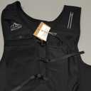 Running Vest for Women Men, USA Original Patent, Adjustable Chest Straps Running Hydration Vest with 500ml Soft Flask, Lightweight Reflective Hydration Backpack for Marathon (X-Small-Small, Black)