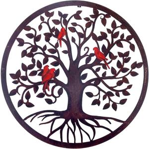 DEKADRON Metal Wall Art - Tree of Life - Family Tree Metal Wall Decor Home Office Decoration Bedroom Living Room Decor (17" W x 18" H/44x46cm)