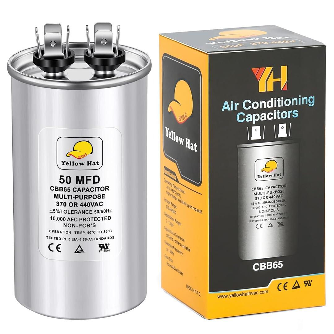 50 uF 50 MFD ±5% 370V/440V CBB65 Run Round Capacitor for AC