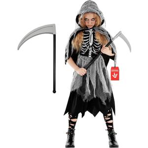 Morph Girl Grim Reaper Costume, Grim Reaper Girl, Scary Girls Costume Kids, Halloween Costume Girls, Halloween Costumes Kids (Medium)