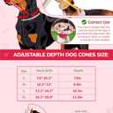 Dog Cone Soft Surgery Dog Cone Collar - Adjustable Long Foldable Comfortable for Recovery Alternative Prevent Biting Stop Licking Wound Small Medium Large Dogs (Strawberry Red, XL)