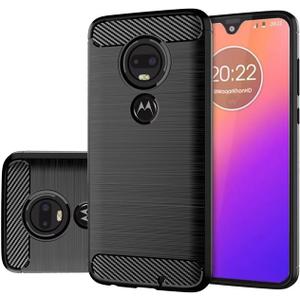 Case for Moto G7 Plus Case, Motorola G7/T-Mobile Revvlry+ Case, Slim Thin Phone Case TPU Soft Back Cases Anti-Scratch Shockproof Protective Cover for Motorola Moto G7 Black
