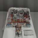 MOMENTS IN TIME Vintage Fire Department Christmas Village 12.2 LED Lights, Music & Moving Fire Trucks, Polyresin Lighted Holiday Building, Adapter Operated Holiday Decoration