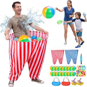 133 PCS Granny Pants Outdoor Game 2 Pack with 16 Balls, Granny Pants Yard Game Easter Games Set, Giant Pants Ball Catch Game for Kids Adults Backyard Field Day Carnival Birthday Party Family Reunion