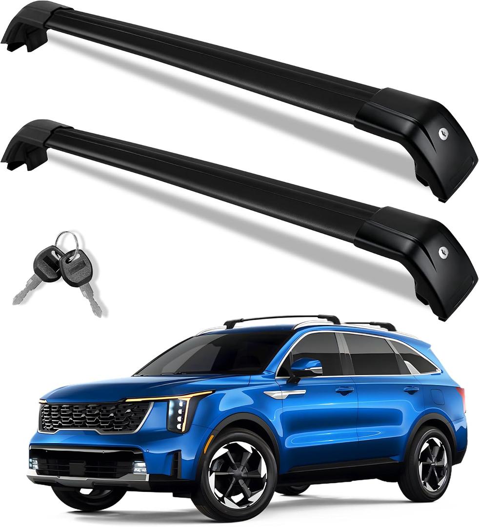 Roof Rack Cross Bars for 2021-2026 Kia Sorento 396lbs Lockable Roof Rails Crossbars Anti-Theft Roof Rackfor Cargoes, Bicycles, Kayaks, Luggage Racks, Suitcases, Canoes