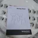 VASAGLE Boucle Dining Chairs Set of 4, Upholstered Kitchen Dining Room Chairs with Curved Backrest and Steel Frame, Modern Mid Century, Round, for Vanity, Living Room, Cream White UKDC110W14