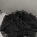 Girl's 6-Layered Tulle Fluffy Tutu Skirt Princess Dancing Petticoat Ballet Underskirt (Black, 120)