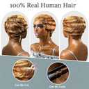 Pink Planet Pixie Cut Wig for Black Women Human Hair Colored Short Layered Pixie Wigs for Women Pixie Cut Human Hair Wig Braziian Virgin Human Hair (9047-#4/30)