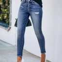 KUNMI Women's Ripped Skinny Jeans Distressed Stretchy Denim Pants, Size: 10