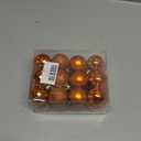 Diahom Christmas Ball 24ct 1.57 Inches Orange Mini Xmas Hanging Ornaments for Trees Wreath Garland Wedding Party Home Office Shop Decorations