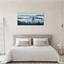 Nature Canvas Wall Art Green Mountain Forest Pictures for Wall Decor Lake Water Canvas Painting Panoramic Landscape Scene Prints Artwork Living Room Bedroom Decoration Framed Ready to Hang 24 x 48in
