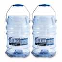 San Jamar Saf-T-Ice Ice Tote with Ice Machine Hanger for Bars, Restaurants, Kitchens, And Fast Food, Polycarbonate, 6 Gallons, Blue, (Pack of 2)