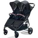 Valco Baby - Trend Duo Double - Side by Side Double Stroller for Newborn and Toddler - Easy Compact Fold, Multi-Position Recline, Large Canopy Infant Twin Stroller 2025 (Night Black)