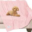 PetAmi Waterproof Dog Blanket, Leakproof Puppy Blanket for Medium Large Dogs, Furniture Sofa Couch Cover Protector, Fleece Pet Throw for Indoor Cat Kitten, Reversible Washable Soft Plush, 40x60 Pink