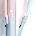 Curling Iron 1 1/2 Inch - 7.3" Long Barrel Ceramic Hair Curler for Blowout, Beach Waves - Curling Wand Designed for Long Hair - Cotton Candy