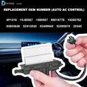 Blower Control Module AC Blower Motor Resistor fit for 2003-2007 Chevy Silverado Avalanche Suburban Tahoe, GMC Envoy Sierra Yukon, Cadillac Escalade,Buick RainierReplaces 4P15161580567, 93803636