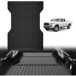 TripleAliners Truck Bed Mat Compatible with 2005-2023 Toyota Tacoma Accessories 6FT Vehicle Perfectly Flush All Weather Protection TPE Heavy Duty Pickup Car Bed Cargo Mat