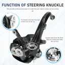 Front Left Steering Knuckle & Wheel Bearing Hub Assembly Fit for Ford Fusion 2006-2012, fit for Mercury Milan 2006-2011, fit for Lincoln MKZ 2007-2012, for Zephyr 2006 698-409 698409 Driver Side