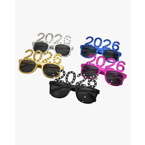5PCS 2026 Plastic Eyeglasses Happy New Year's Eve Glasses Graduation 2026 Party Photo Props Supplies