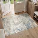cotiled 3x5 Area Rug for Living Room Large Modern Neutral Abstract Rugs Washable Nonslip Backing Soft Carpet for Bedroom Dining Room Office Decor Light Blue