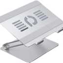for Adjustable Aluminum Laptop Stand Ergonomic Foldable Riser for Desk MacBook Dell HP 10-17.3 in. Silver