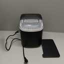 AGLUCKY Ice Makers Countertop with Handle,26.5Lbs/24H,9 Cubes in 6 Mins,2 Sizes of Bullet Ice,Portable Machine with Self-Cleaning,Perfect for Home Kitchen(Black)