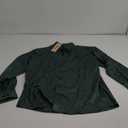 JEMITOP Men's Stretch Wrinkle Free Dress Shirts Formal Prom Wedding Long Sleeve Button Down Shirts (Medium, Dark Green)