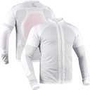 J.A.G. Motorcycle Mesh Shirt for Men with CE Certified Protective Padded Armors | All Season Motorcycle Riding Shirt White XXL