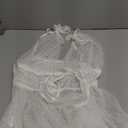 OYOANGLE Women's 2 Piece Polka Dots Lace Sheer Mesh V Neck Babydoll Teddy Lingerie Set (X-Large, White)