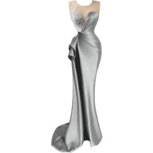 Beaded Prom Dresses for Women Deep V-Neck Mermaid Formal Dress with Slit Sexy Evening Gowns DR0344 (16)