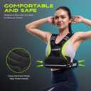 Adjustable Weighted Vest for Women Men, 4-10lb 11-20lb 20-32lb Weight Vest with 6 Ironsand Bags, Running Vest with Reflective Strips Adjustable Buckle Straps for Walking Strength Training