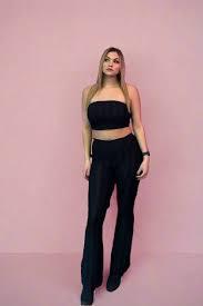 Black Size S Pants with Tube Top