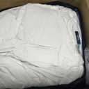 Serta Goose Feather Down Fiber Comforter King Size - 100% Cotton Cover Duvet Insert - Hotel Luxury Hypoallergenic Bedding Comforter All Season Medium Warmth 106 x 90 Inch White