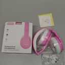 Kids Bluetooth Headphones, Lightweight Wireless Headphones for Kids, 85/94dB Volume Limited, 60 Hours Playtime, Bluetooth 5.3, Over-Ear Toddler Headsets with Built-in Mic-Pink