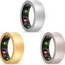 2 x Cover for UltraHuman Ring AIR/Oura Ring Gen 4/ Gen3, 3Pack Elastic Ring Case Protector for Gym and Working Out (Gold+Silver+Rosegold, M (11/12/13))