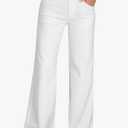 roswear Women's Wide Leg Jeans Casual High Waisted Stretch Baggy Loose Denim Pants, M