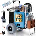 PYY Beach Cart for Sand with 13" Big Balloon Wheels Flodable Aluminum Wagon